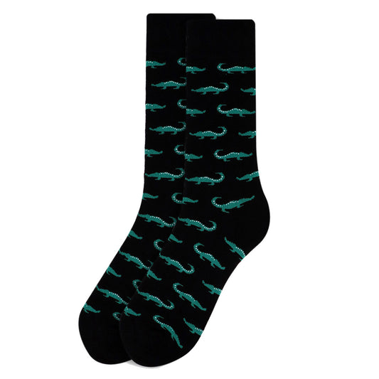 Black Alligator Socks Novelty Socks Fun Crazy Eating Green Alligator Socks Crocodile Rock Crazy Socks