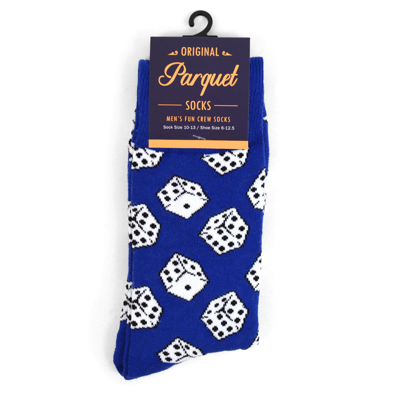 Men's Dice Novelty Socks Blue White Dice Las Vegas Nights Lucky Gambling Socks Fun Dad Gift Boyfriend Gift Gambling Clothes Dice Apparel