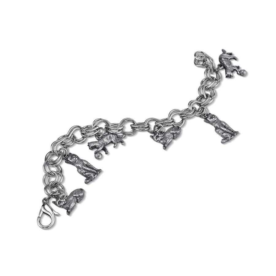 Women's Bracelet Fashion Jewelry Pewter 6 Cat Charm Bracelet