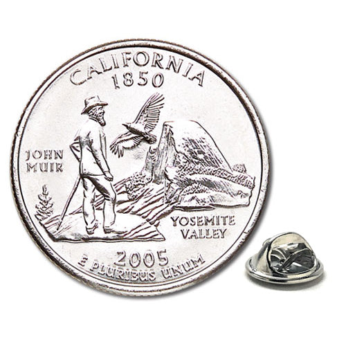 California State Quarter Coin Lapel Pin Uncirculated U.S. Quarter 2005 Tie Pin