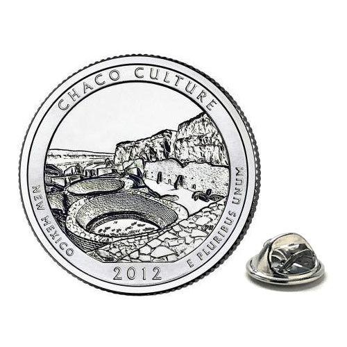 Chaco Culture National Historical Park Coin Lapel Pin Uncirculated U.S. Quarter 2012 Tie Pin