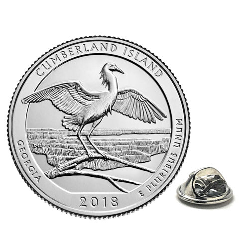 Cumberland Island National Seashore Coin Lapel Pin Uncirculated U.S. Quarter 2018 Tie Pin