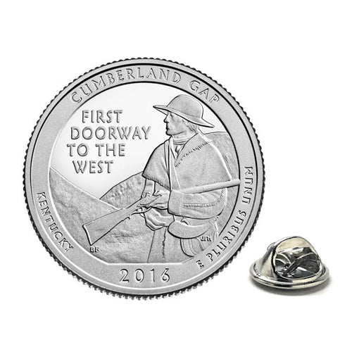 Cumberland Gap National Historical Park Coin Lapel Pin Uncirculated U.S. Quarter 2016 Tie Pin