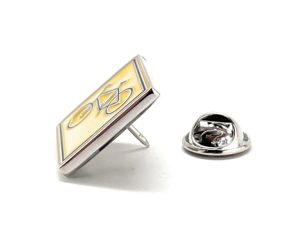 Cycling road sign pin for cyclists and commuters