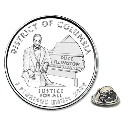 District of Columbia Coin Lapel Pin Uncirculated U.S. Quarter 2009 Tie Pin