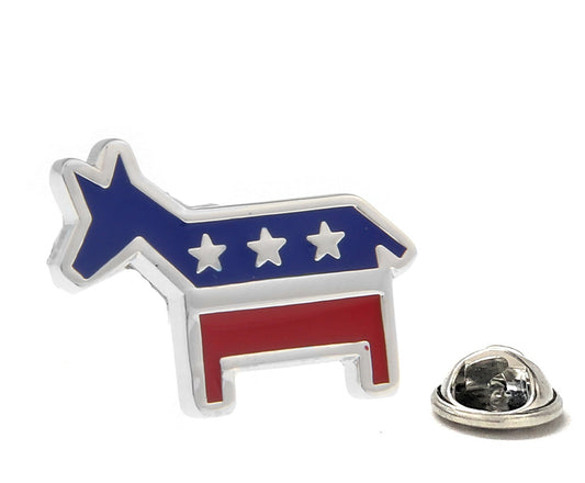 Pin with American flag design on a white background