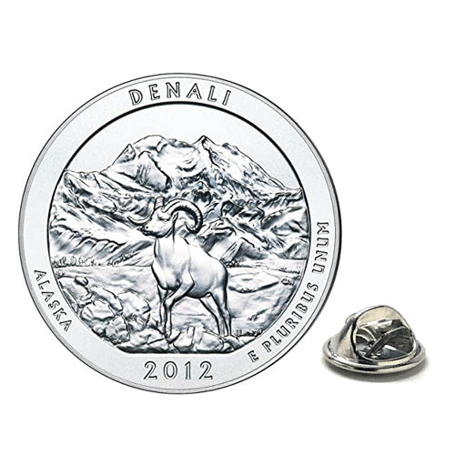 Denali National Park and Preserve Coin Lapel Pin Uncirculated U.S. Quarter 2012 Tie Pin