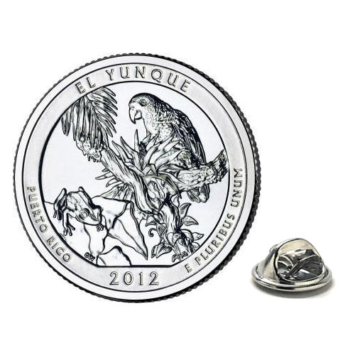 El Yunque National Park Coin Lapel Pin Uncirculated U.S. Quarter 2012 Tie Pin