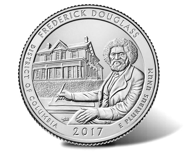 Frederick Douglass National Historic Site Coin Lapel Pin Uncirculated U.S. Quarter 2017 Tie Pin