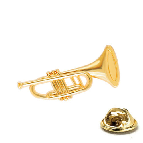 Gold Trumpet Pin Jazz Band Lapel Pin Tie Tack Musician Gift Trumpet Player Lapel Pin