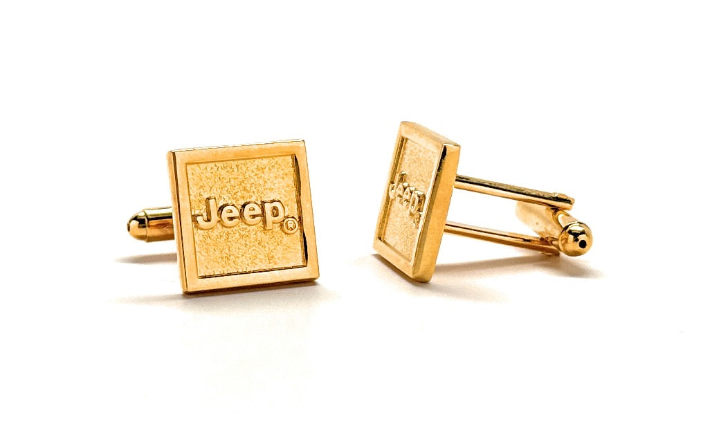 Gold Jeep Logo Cufflinks