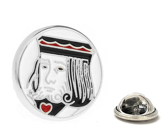 Circular badge with a face design on a white background