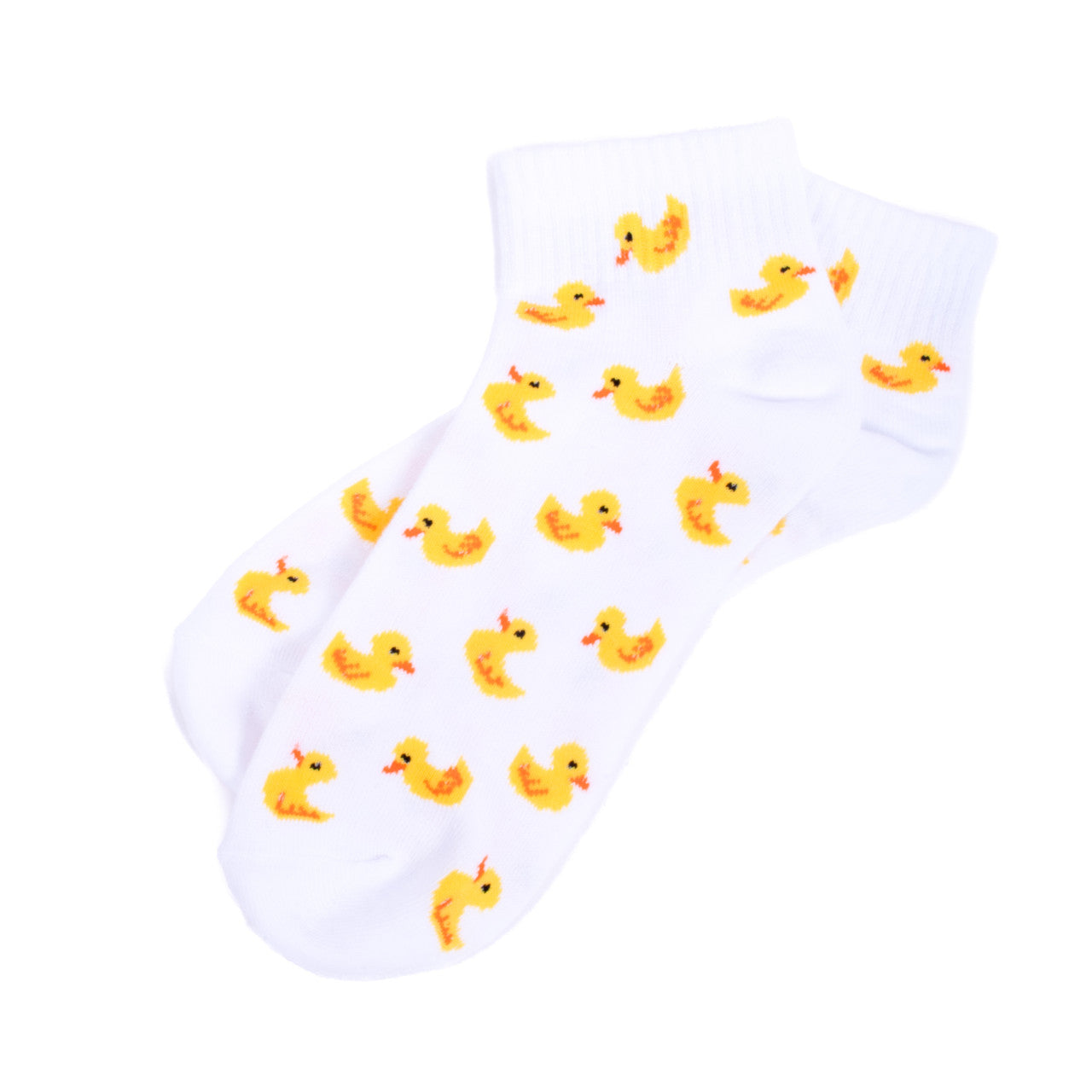 Women's Low Cut Socks Six Pairs Duck Embroidered Design Mom Gift Assorted Yellow White Orange Design 6 Pre Pack Ribbed Socks Ladies Socks
