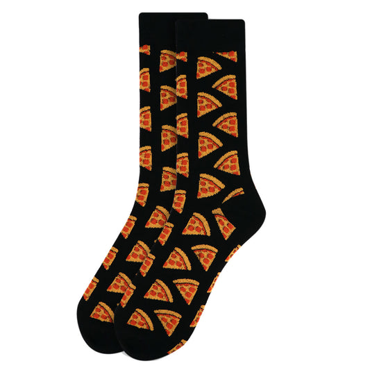 Pepperoni Pizza Novelty Sock Funny Socks Pizza Lover Gifts Cool Socks Funny Groomsmen Socks Black