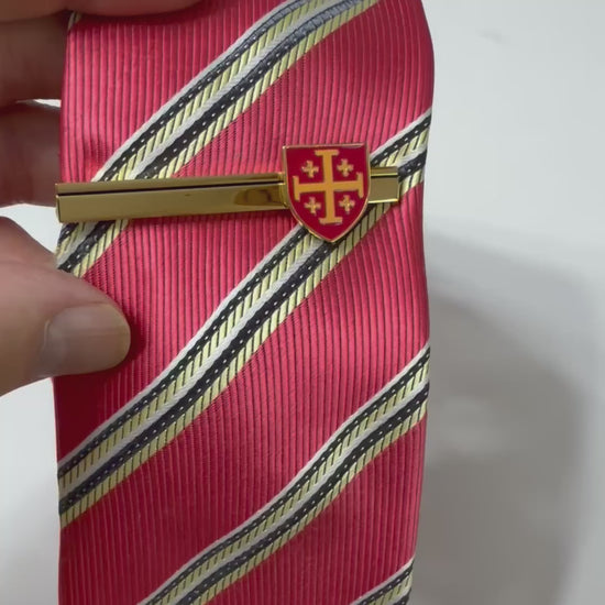 Gold Jerusalem Cross Tie Clip 
