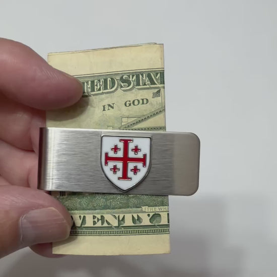 Jerusalem Cross Stainless Steel Money Clip 