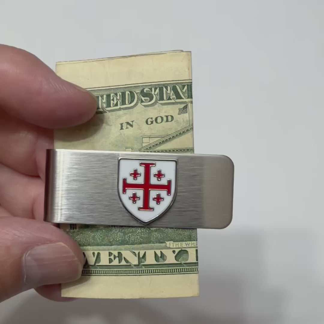 Jerusalem Cross Stainless Steel Money Clip 
