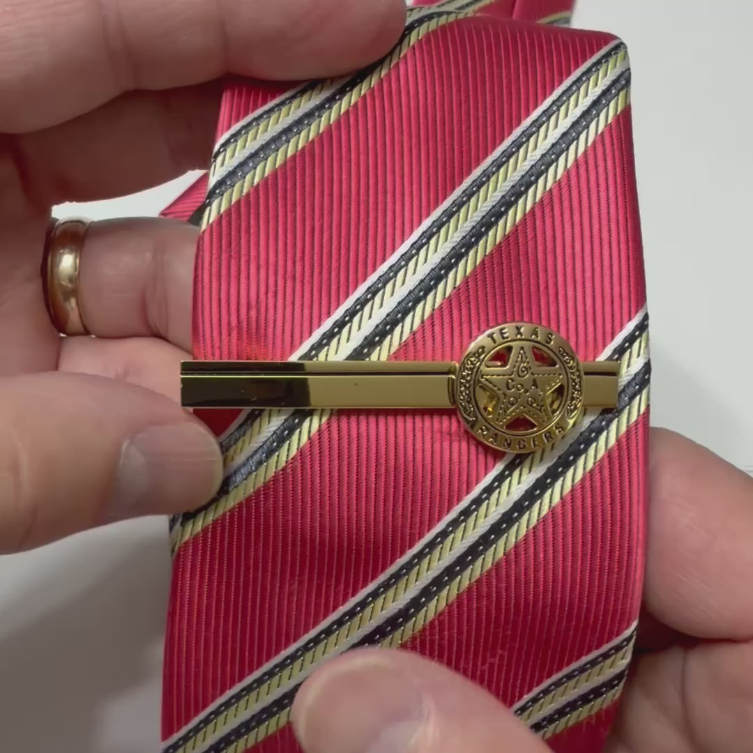 Texas Ranger Inspired Gold Tie Clip