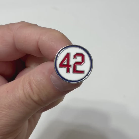 Jackie Robinson Number 42 Tribute Lapel Pin video