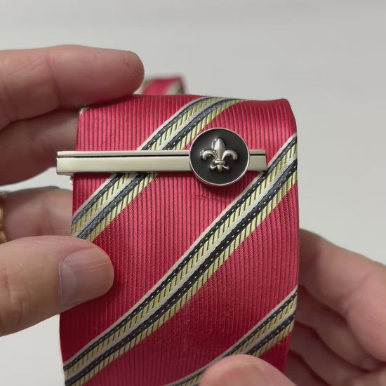 Silver Fleur-de-Lis Tie Clip video 
