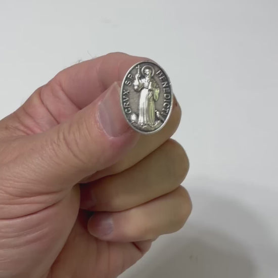 St. Benedict Lapel Pin for Men 