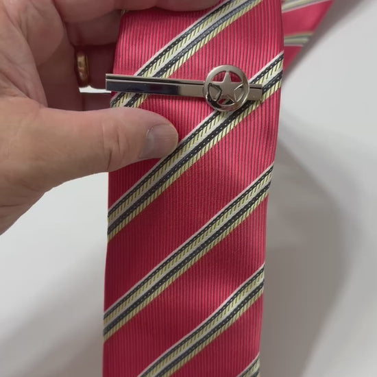 Silver Lone Star Tie Clip 