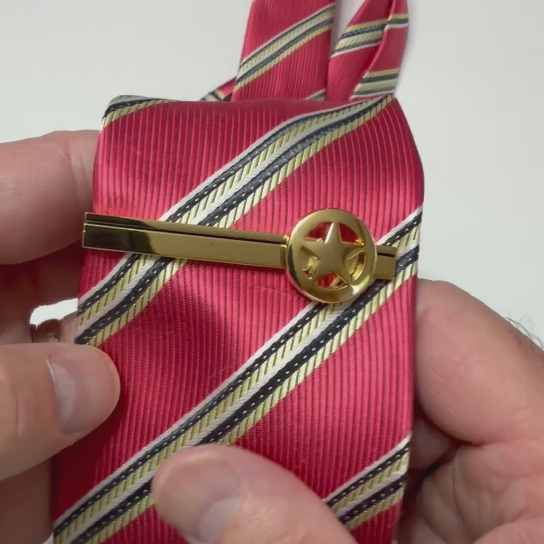Texas Lone Star Gold Tie Clip 