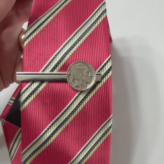 Native American Buffalo Nickel Tie Clip 