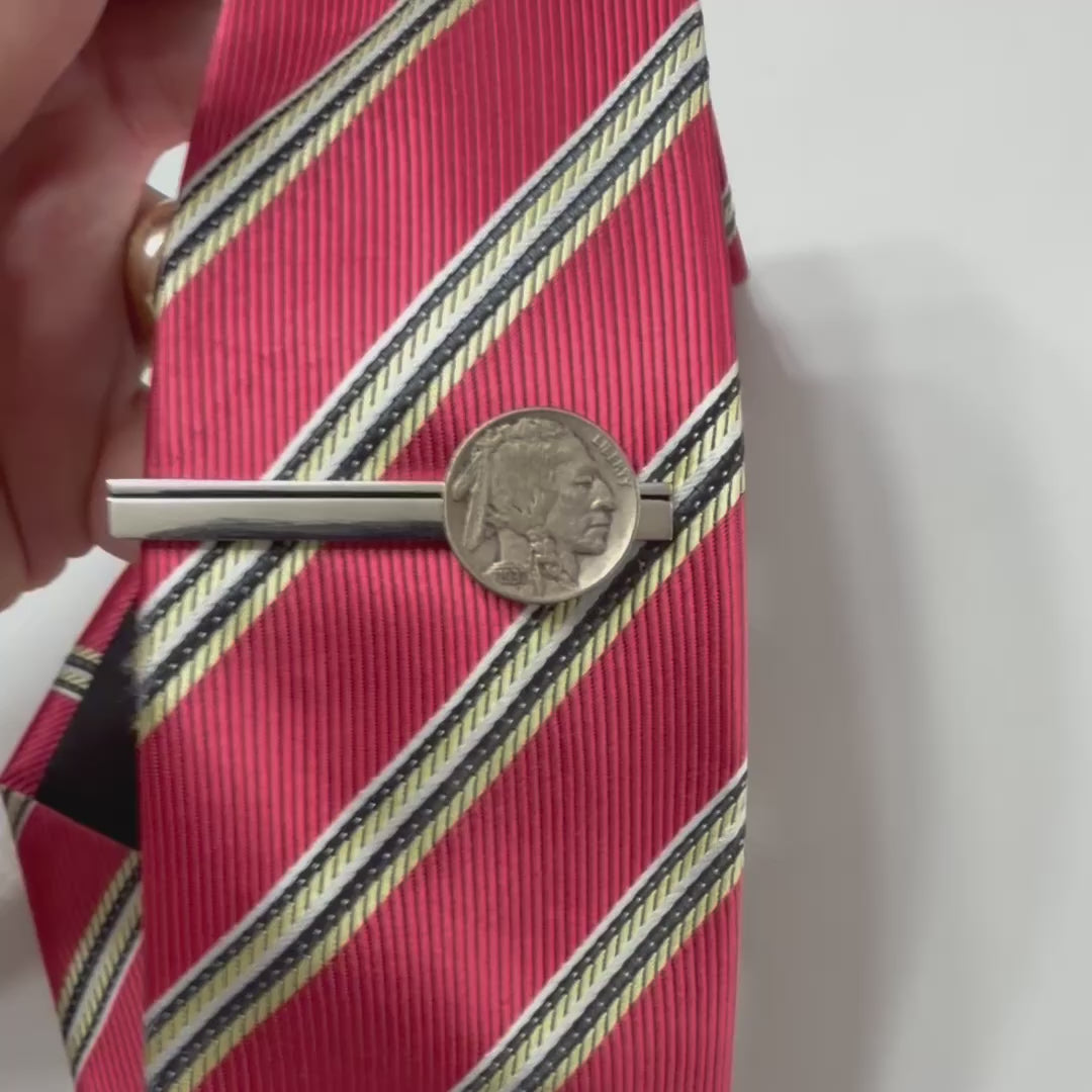 Native American Buffalo Nickel Tie Clip 