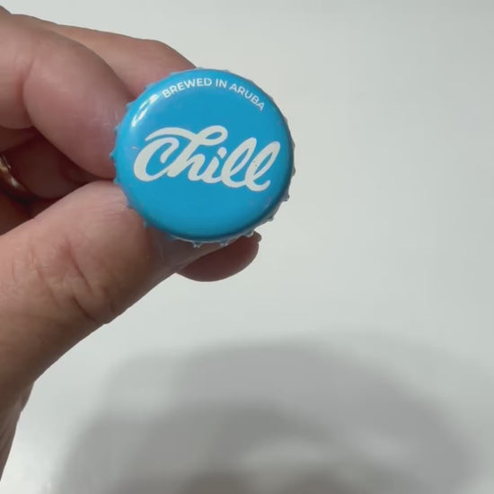 Authentic Aruba Chill Beer Bottle Cap Cufflinks 