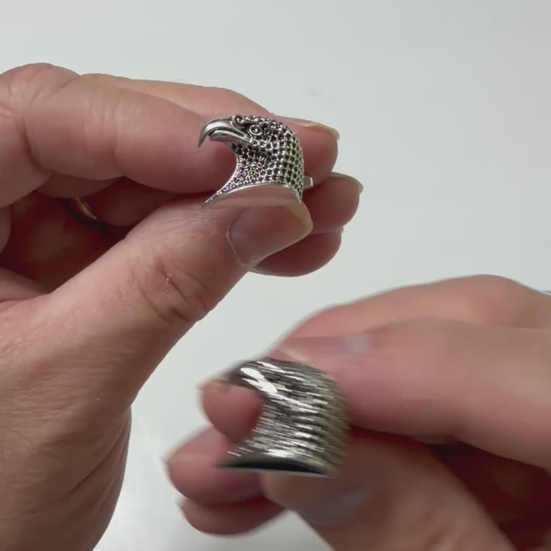 Silver Eagle Head Cufflinks