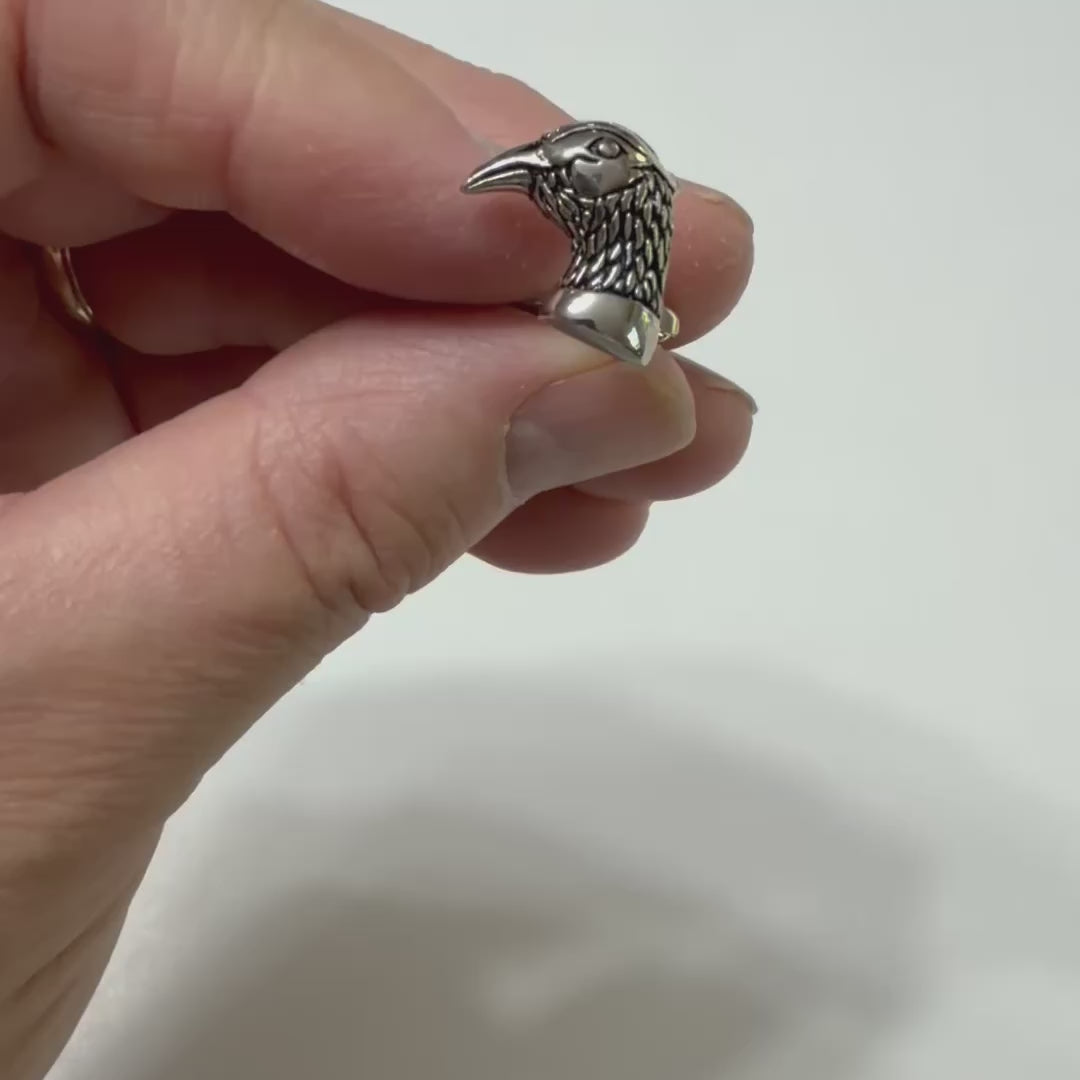 Silver Pheasant head cufflinks 