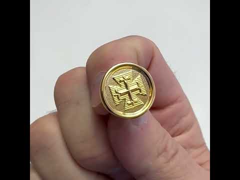 Bottoni Cross Gold Lapel Pin – A Timeless Symbol of Faith and Elegance Enamel Pin Backing