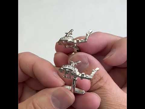 Silver Helicopter Cufflinks – Aviation-Themed Men’s Accessories for Pilots, Travelers & Aviation Enthusiasts