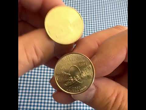 Missouri State Quarter Coin Cufflinks Uncirculated U.S. Quarter 2003 Cuff Links Enamel Backing Cufflinks