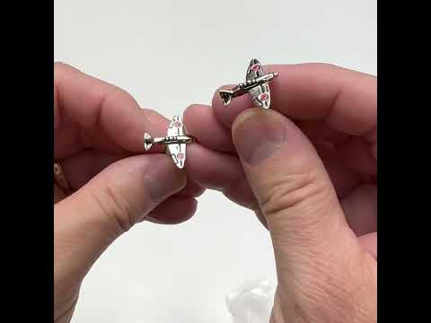 Sky Samurai Squadron Zero Fighter Cufflinks – WWII Japanese Airplane Design for Men