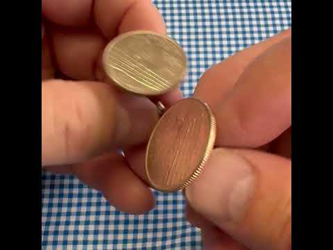 Kentucky State Quarter Coin Cufflinks Uncirculated U.S. Quarter 2001 Cuff Links Enamel Backing Cufflinks