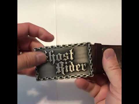 Marvel Ghost Rider Belt Buckle – Heavy-Duty Metal Chain Design for Biker, Cosplay & Collectors