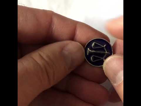 Scale of Justice Lapel Pin – Blue Enamel with Silver Trim | Lawyer, Judge, Law Student Gift
