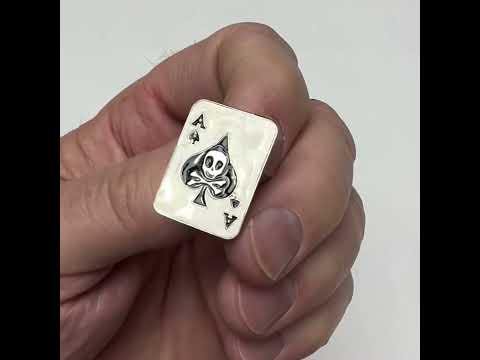 Ace of Spades Skull Lapel Pin – Poker Card Enamel Pin for Gamers, Bikers & Collectors