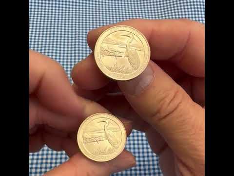 Bombay Hook National Wildlife Refuge Coin Cufflinks Uncirculated U.S. Quarter 2015 Cuff Links Enamel Backing Cufflinks