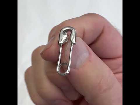 Safety Pin Lapel Pin Silver Tie Pin Classic Tie Pin Silver-Plated Enamel Brooch for Men & Women