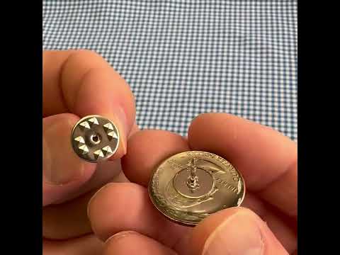 Hand Painted Puerto Rico Coin Lapel Pin 