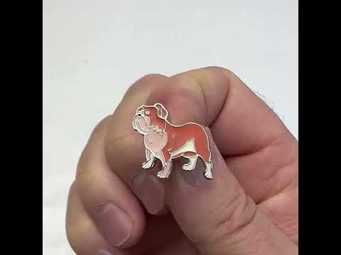 Bulldog Lapel Pin – Classic Silver and Enamel Dog Lover Accessory