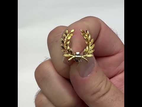 Greek Roman Gold Wreath Pin Champion Lapel Pin