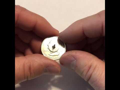 Illinois State Quarter Coin Lapel Pin Uncirculated U.S. Quarter 2003 Tie Pin