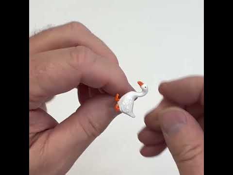 Mother Goose Pin White Enamel Pin Goose Lapel Pin 3D Design