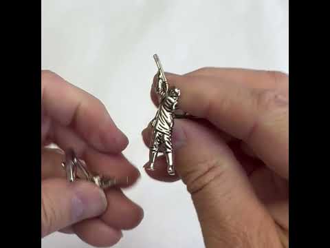 Bird Hunter Cufflinks Game Birds Waterfowl Game Bird Cuff Links 3D Design Silver Platting and Black Enamel Cufflinks Dad Gift Hunter Gift