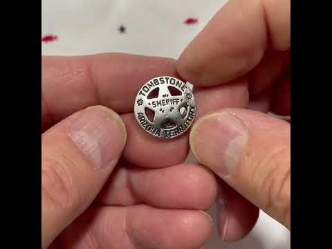 Tombstone Lapel Pin Law Enforcement Badge Enamel Pin Old Wild West Arizona Pin Tie Tack Pin Detective Old West Sheriff Badge Western Police