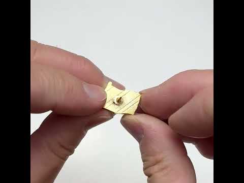 Gold American Flag Lapel Pin